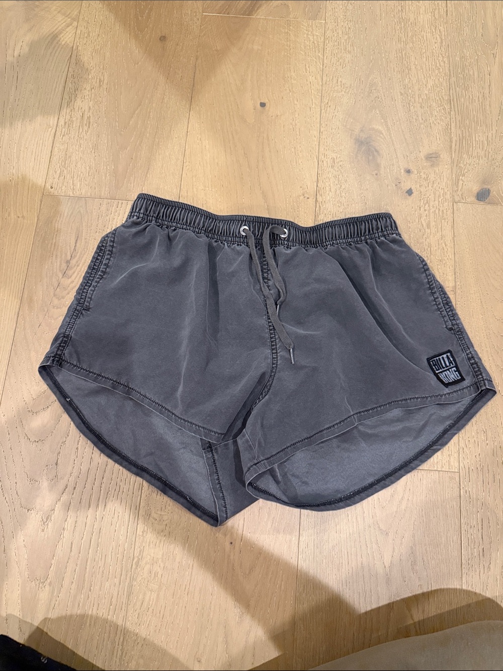 Billabong Women's Slate Gray Athletic Drawstring Shorts